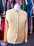 90s Butter Yellow Baby Cardigan - Size XL/1X