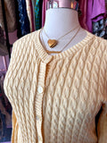 90s Butter Yellow Baby Cardigan - Size XL/1X