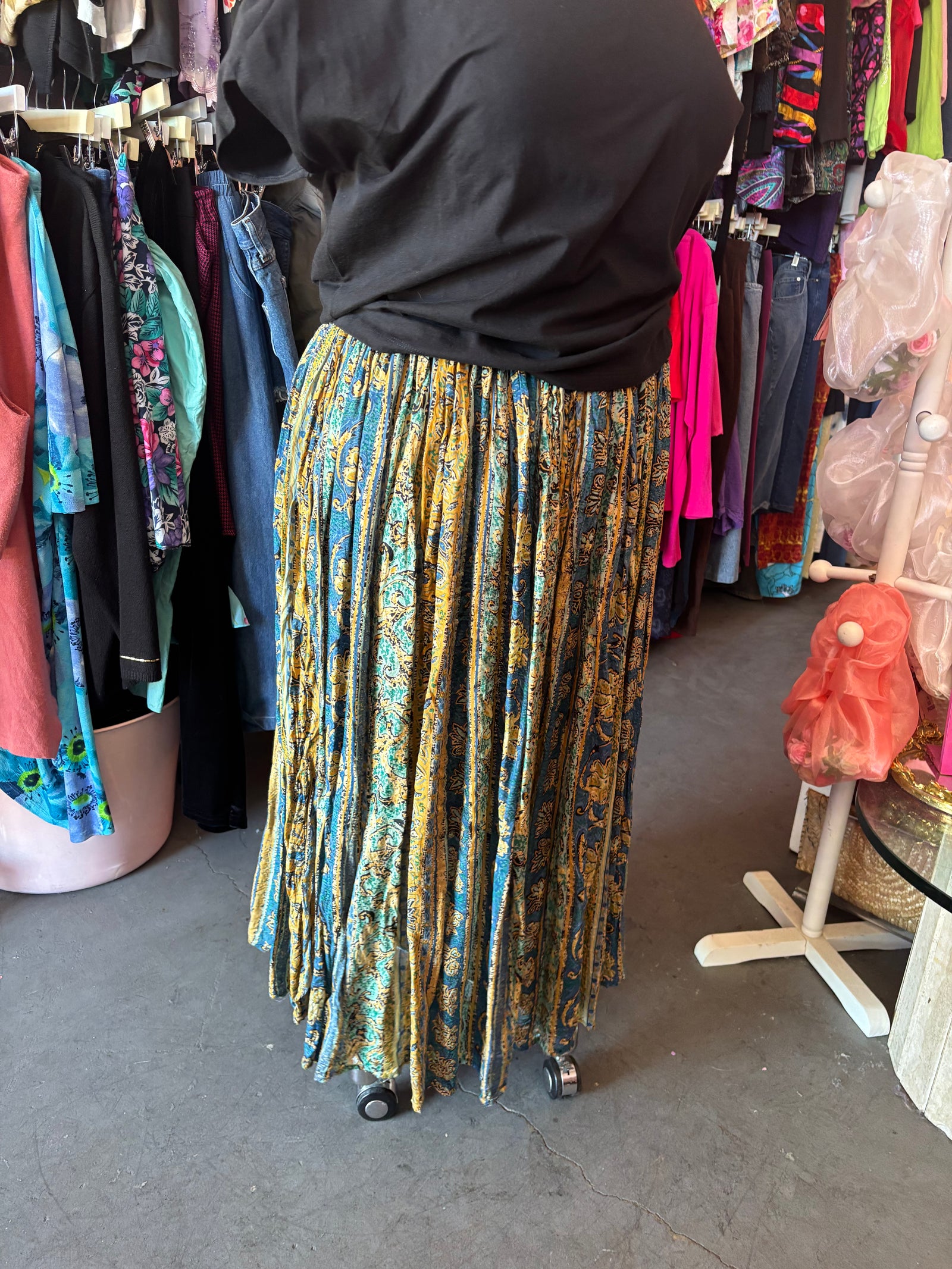 Vintage Flowy Maxi Skirt - 2X