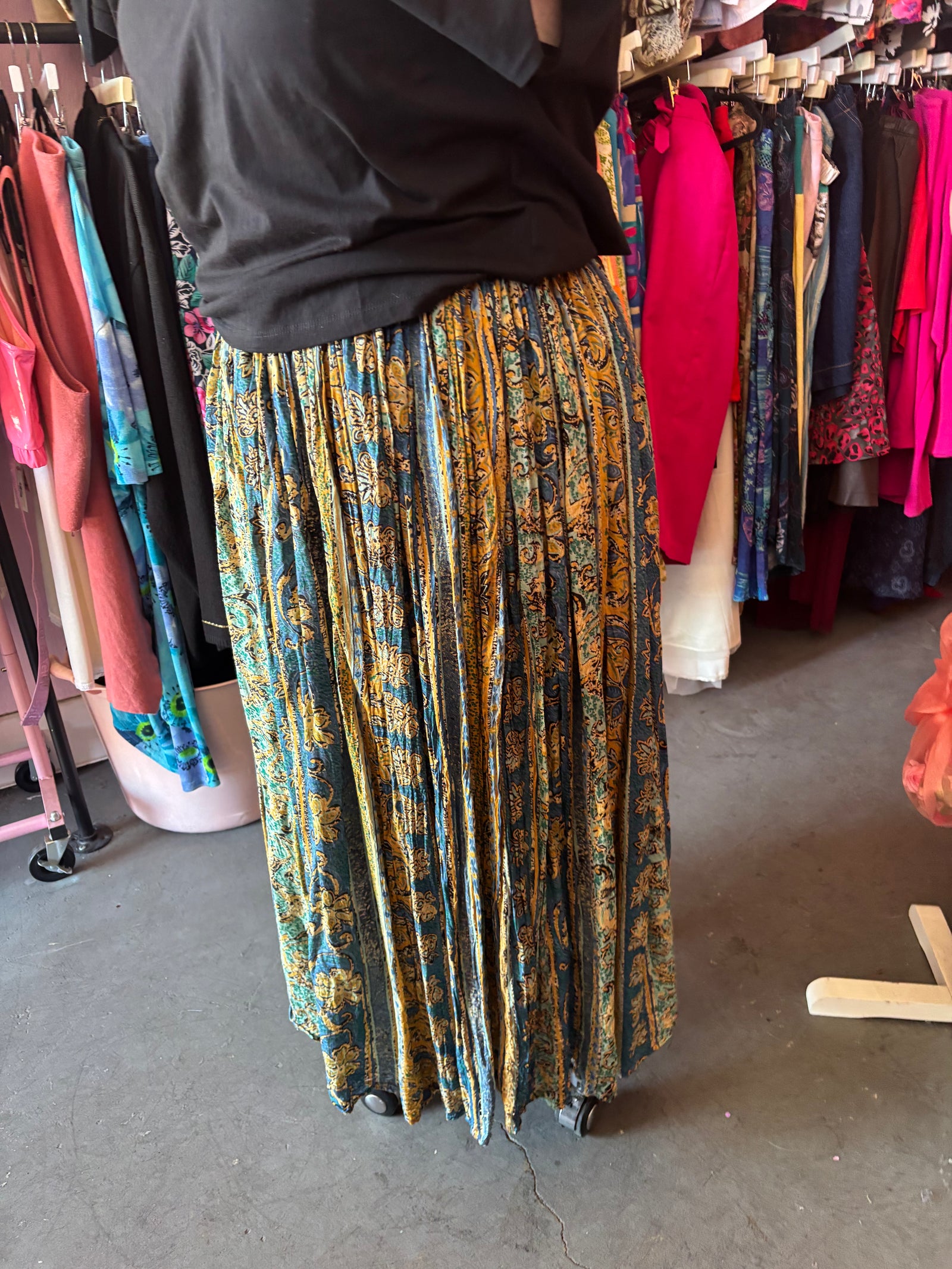 Vintage Flowy Maxi Skirt - 2X
