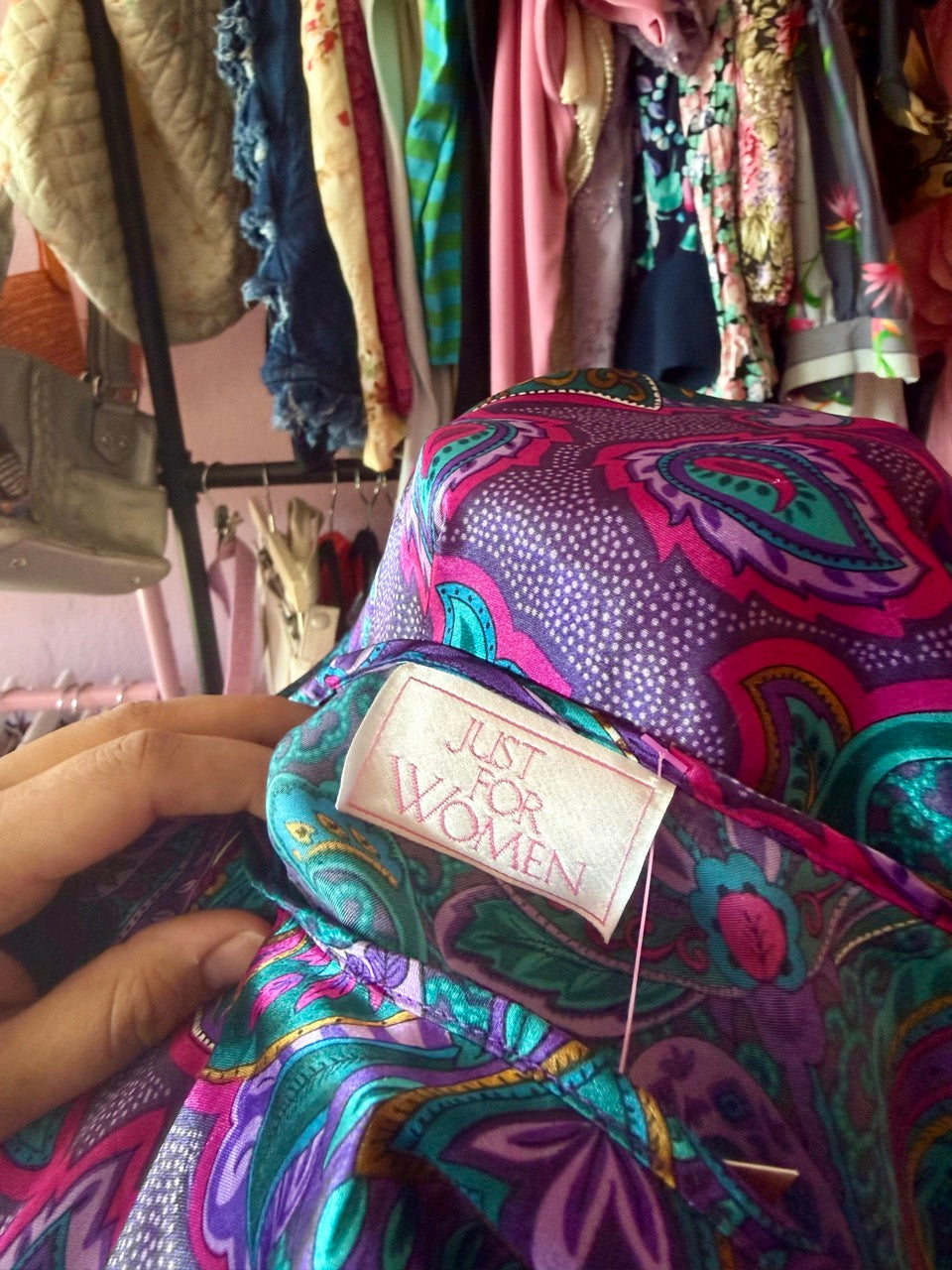 90s Just Jewels Satin Top or Mini Dress - Size 2X/3X