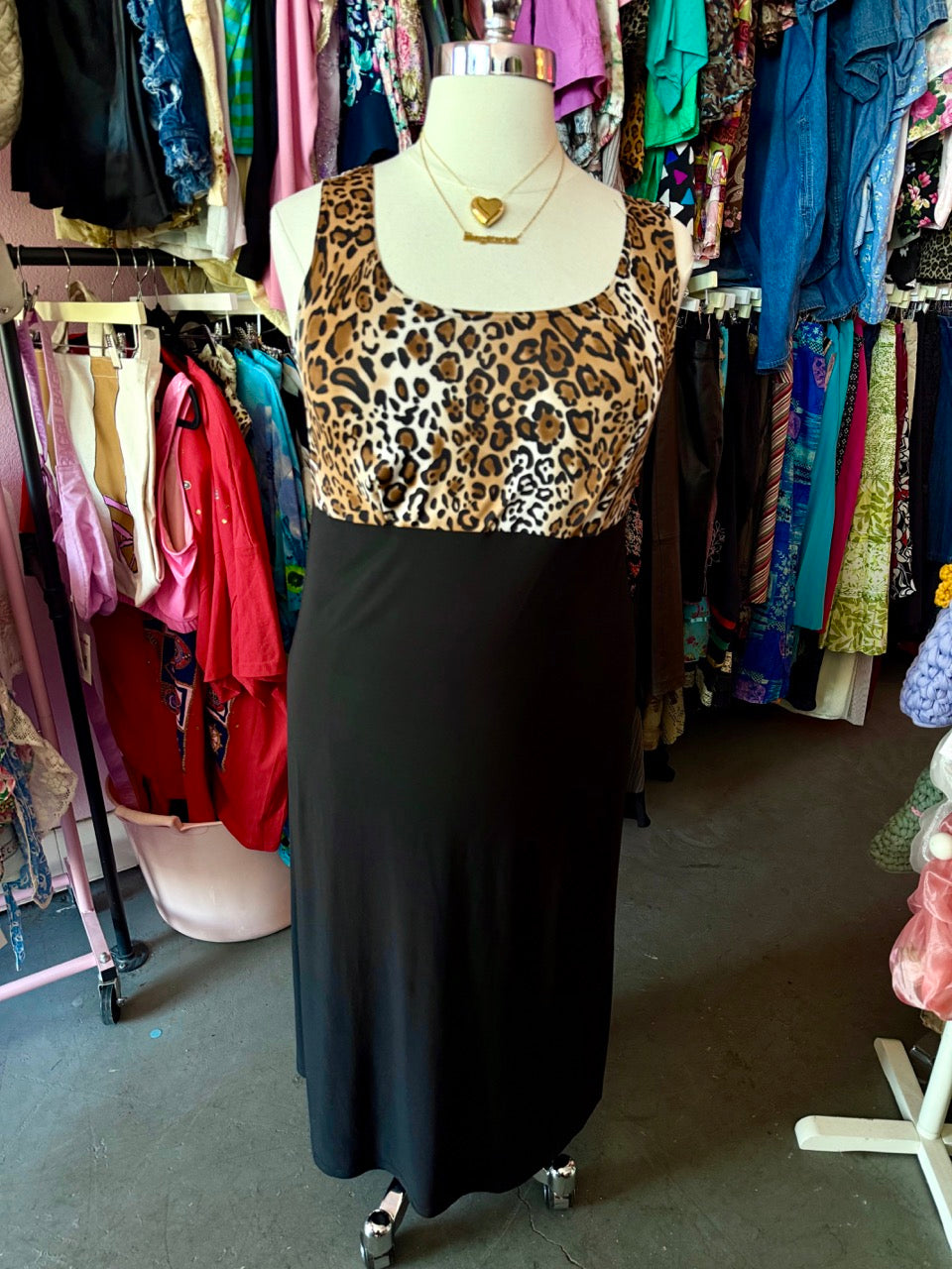 90s Little Leopard Dress - Size 2X-4X