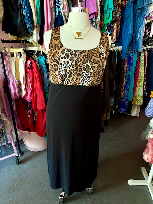 90s Little Leopard Dress - Size 2X-4X