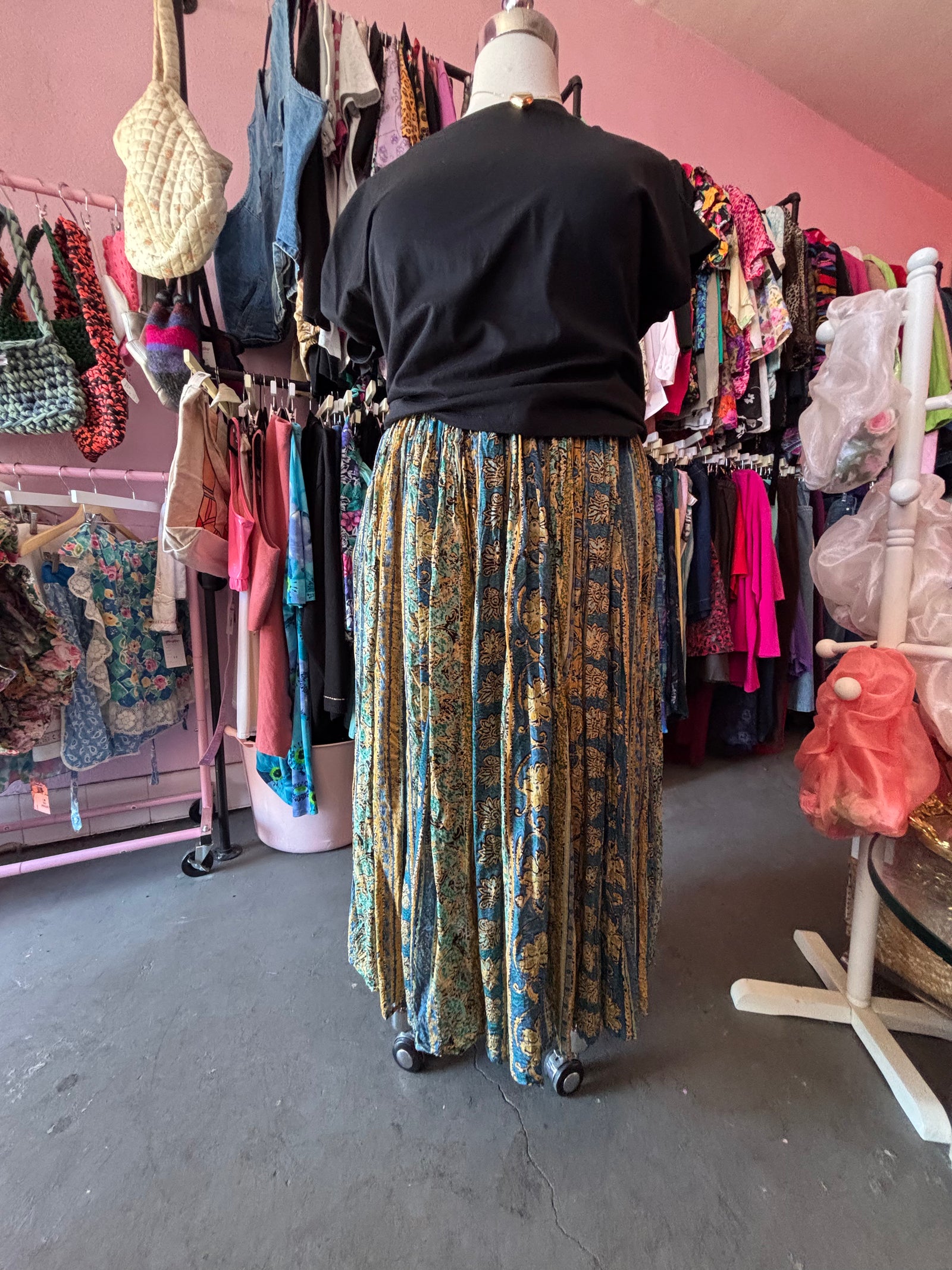 Vintage Flowy Maxi Skirt - 2X