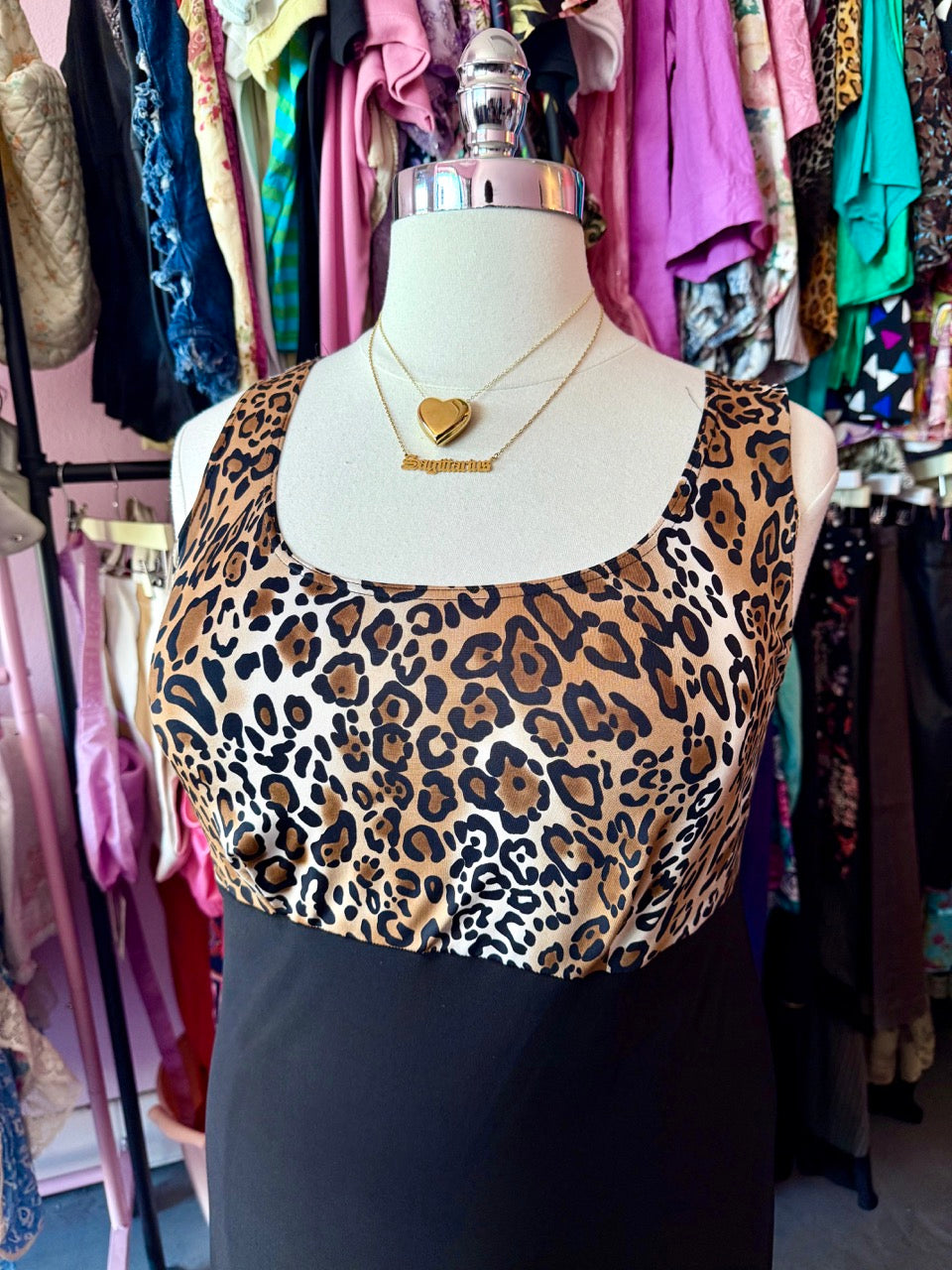 90s Little Leopard Dress - Size 2X-4X