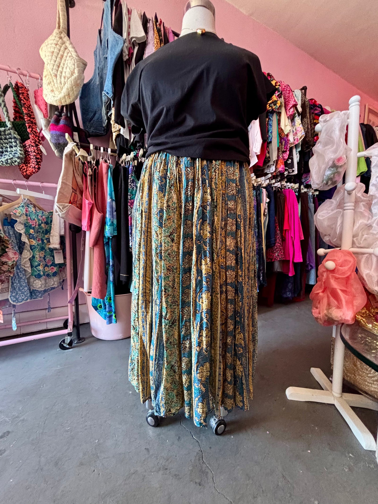 Vintage Flowy Maxi Skirt - 2X