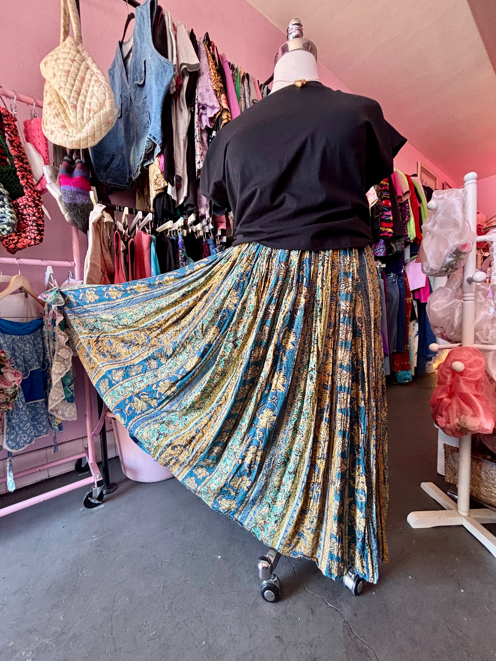 Vintage Flowy Maxi Skirt - 2X