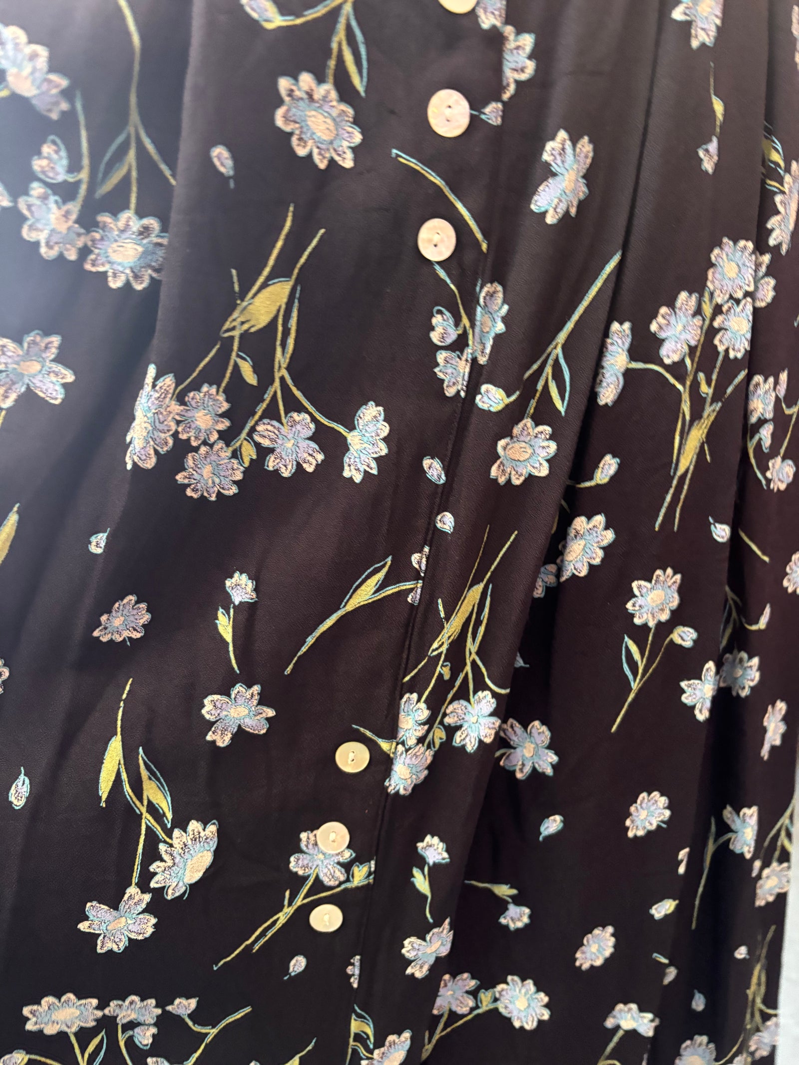 90's Blue Floral Skirt Set - 2X - 3X