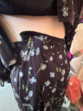 90's Blue Floral Skirt Set - 2X - 3X