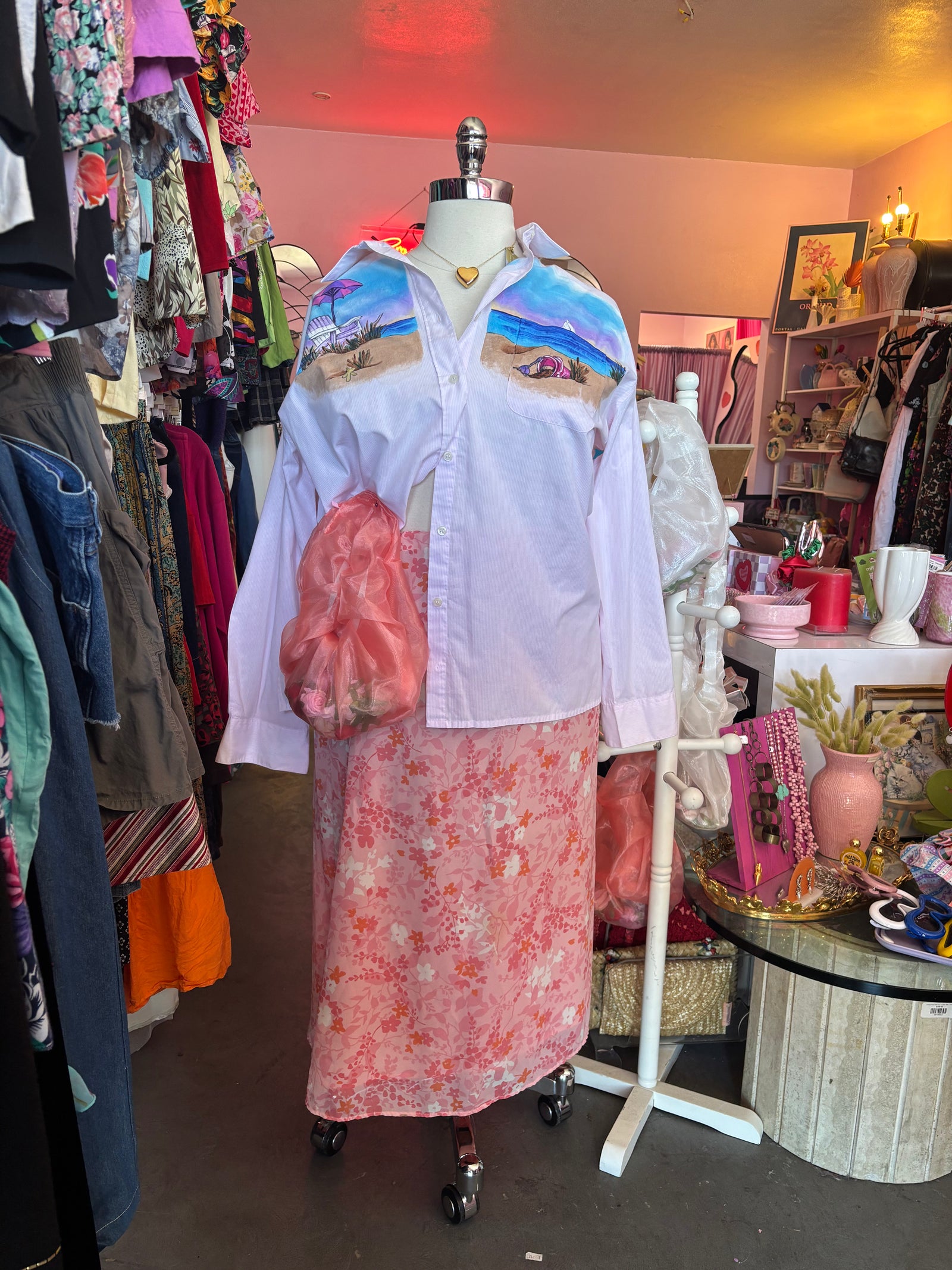 Peachy Keen Y2K Midi Skirt - 2X