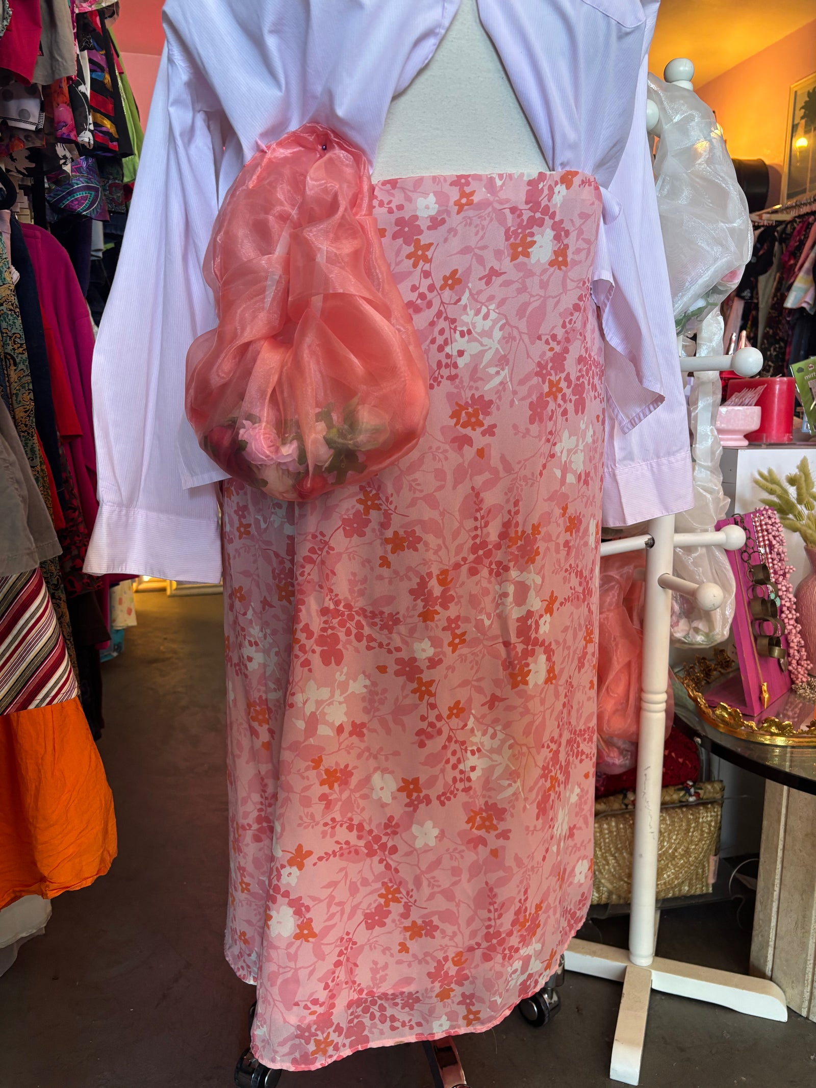 Peachy Keen Y2K Midi Skirt - 2X