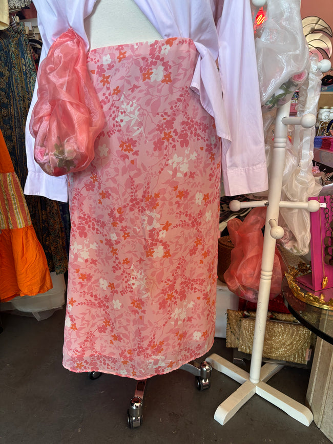 Peachy Keen Y2K Midi Skirt - 2X