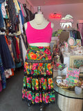 Handmade Vibrant Floral Maxi Skirt