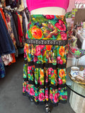Handmade Vibrant Floral Maxi Skirt