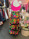 Handmade Vibrant Floral Maxi Skirt