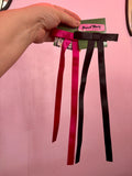 Fabric Bow Barrette Clips