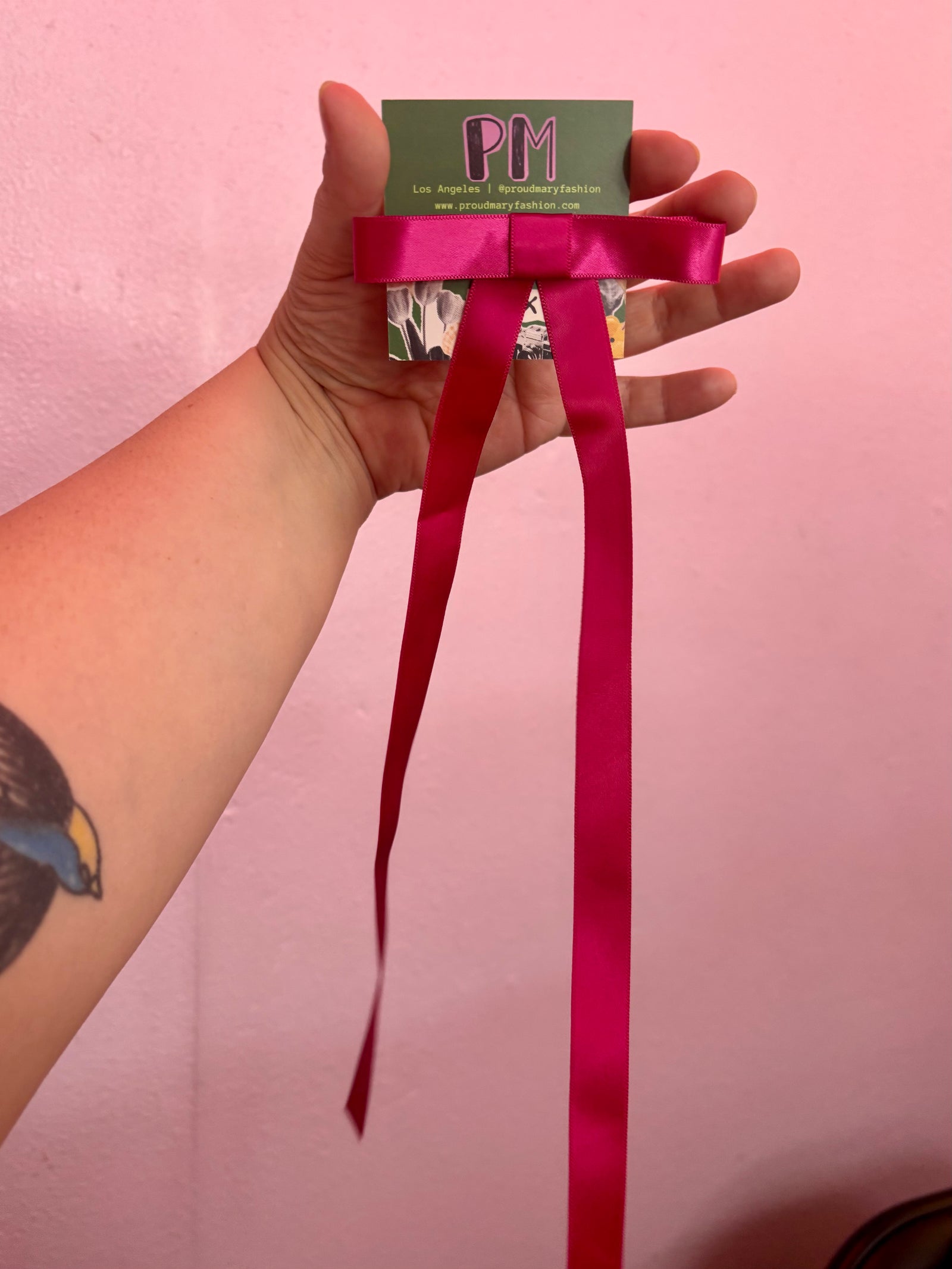Fabric Bow Barrette Clips