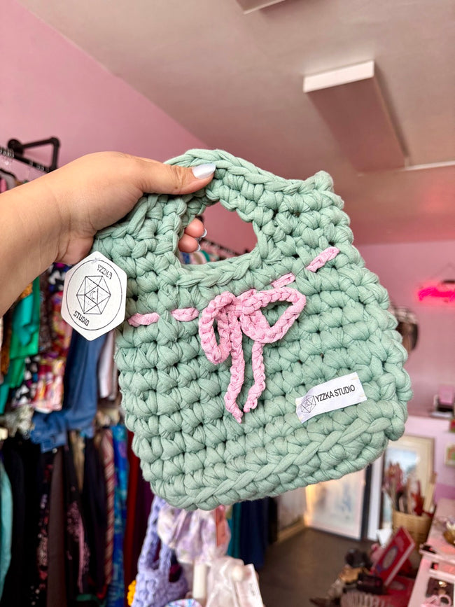 YZZKA Studio Holly Crochet Bag - 100% Reclaimed Fabric