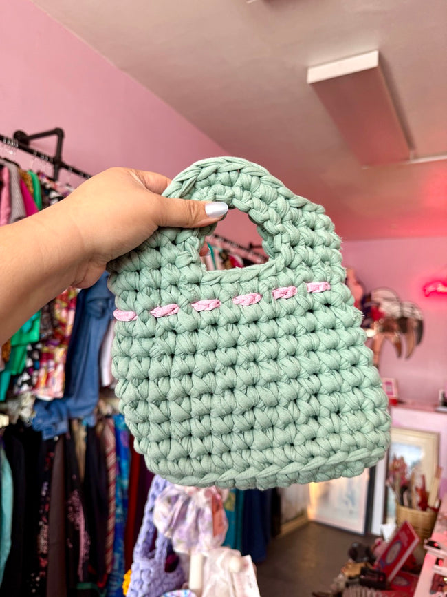 YZZKA Studio Holly Crochet Bag - 100% Reclaimed Fabric