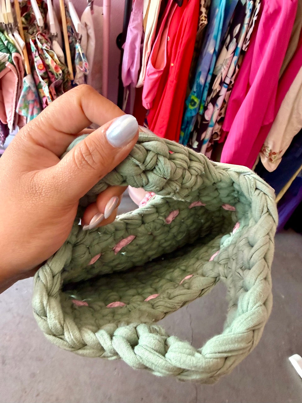 YZZKA Studio Holly Crochet Bag - 100% Reclaimed Fabric