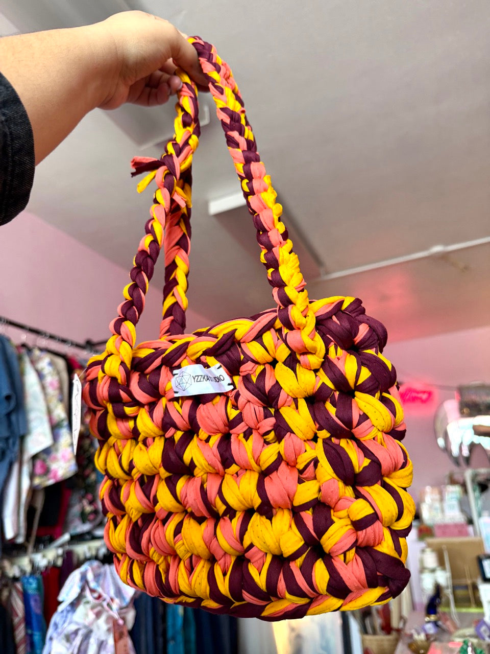 YZZKA Studio Breeza Crochet Bag - 100% Reclaimed Fabric