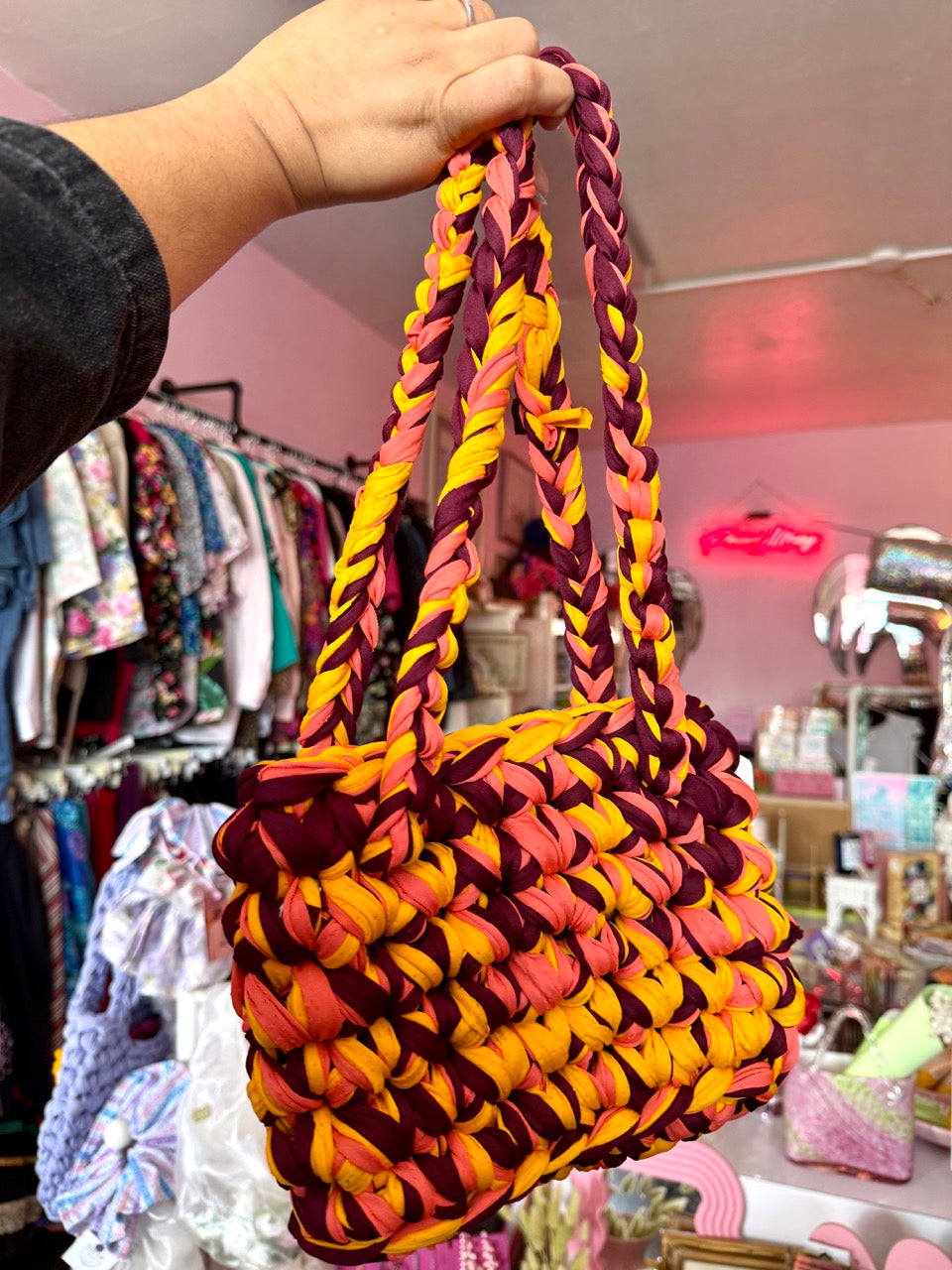 YZZKA Studio Breeza Crochet Bag - 100% Reclaimed Fabric