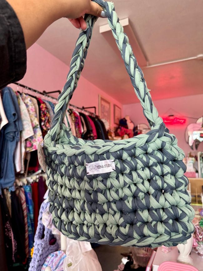 YZZKA Studio Gaia Crochet Bag - 100% Reclaimed Fabric