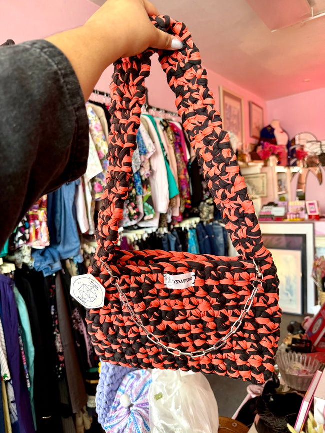 YZZKA Studio Alex Crochet Bag - 100% Reclaimed Fabric