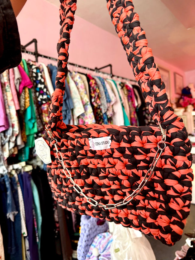 YZZKA Studio Alex Crochet Bag - 100% Reclaimed Fabric
