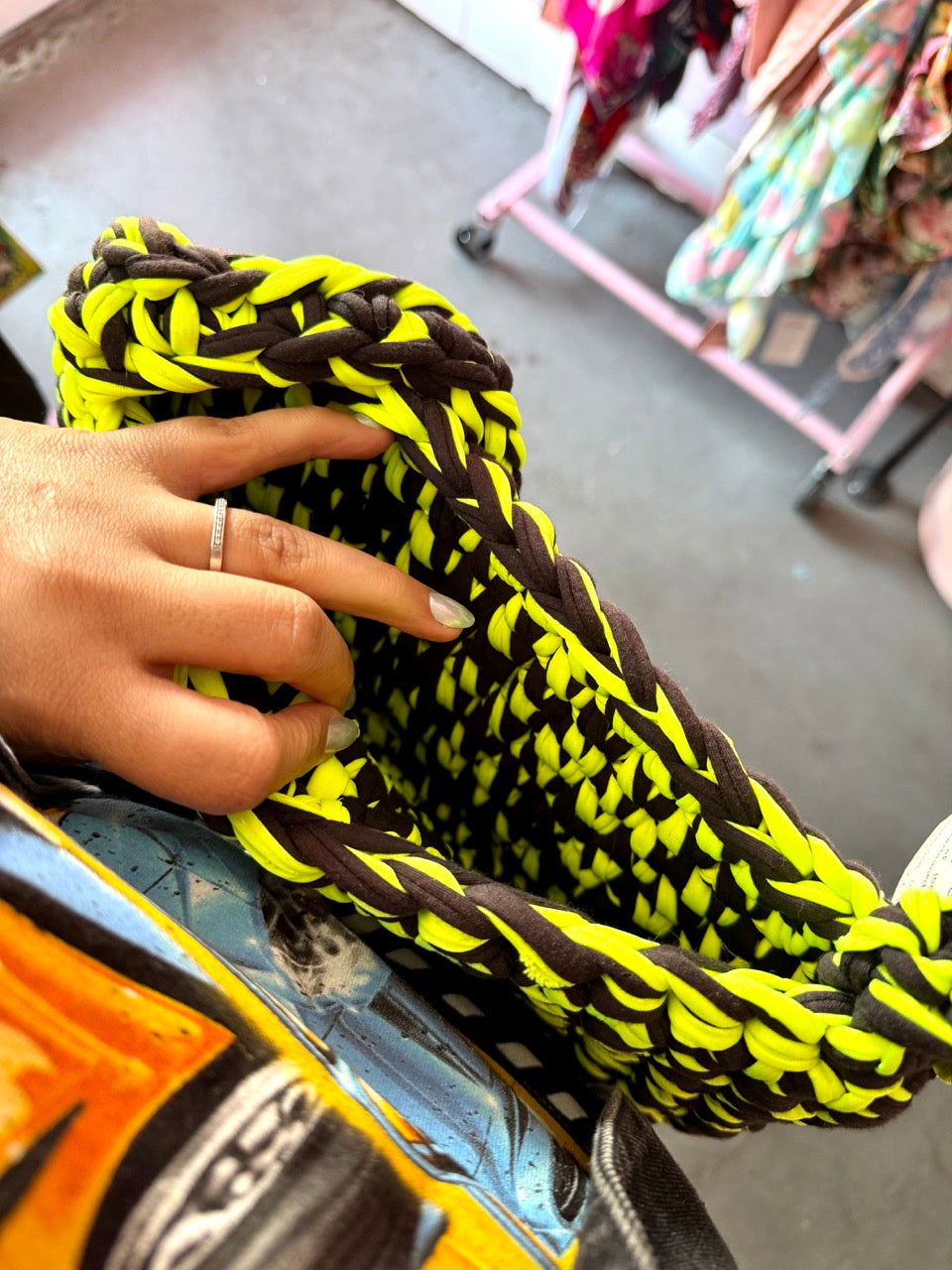 YZZKA Studio Adren Crochet Bag - 100% Reclaimed Fabric