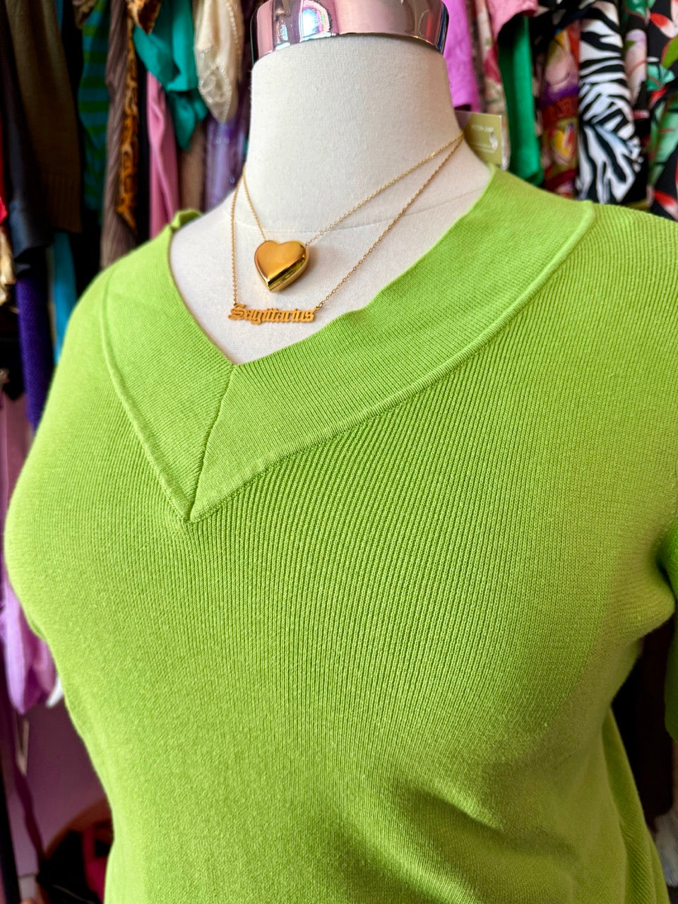 2000s Lime Green Dreams Short Sleeve Knit Top - Fits Size 2X-4X