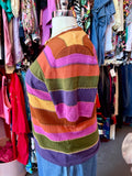 2000s Stripes and Stitches Short Sleeve Knit Top - XL Fits like a size 1X/2X