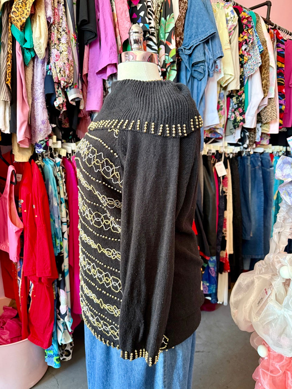 80s Beads and Baubles Sweater - Fits Size 3X/4X