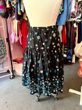 90s Blue Floral Tiered Skirt - Size 2X-4X
