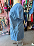 2000s Pockets full of Posies Denim Smock Dress - Size XL - fits up to 1X/2X