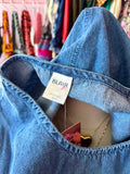 2000s Pockets full of Posies Denim Smock Dress - Size XL - fits up to 1X/2X