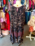 90s Floral Trapeze Dress - Size 3X/4X