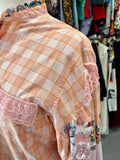 MV Garcia x Proud Mary Patchwork Ballon Sleeve Button-up Top - 2X/3X