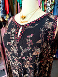 90s Floral Trapeze Dress - Size 3X/4X
