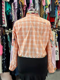 MV Garcia x Proud Mary Patchwork Ballon Sleeve Button-up Top - 2X/3X