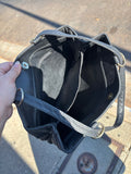 Vintage Studded Cowboy Boot Leather Bag