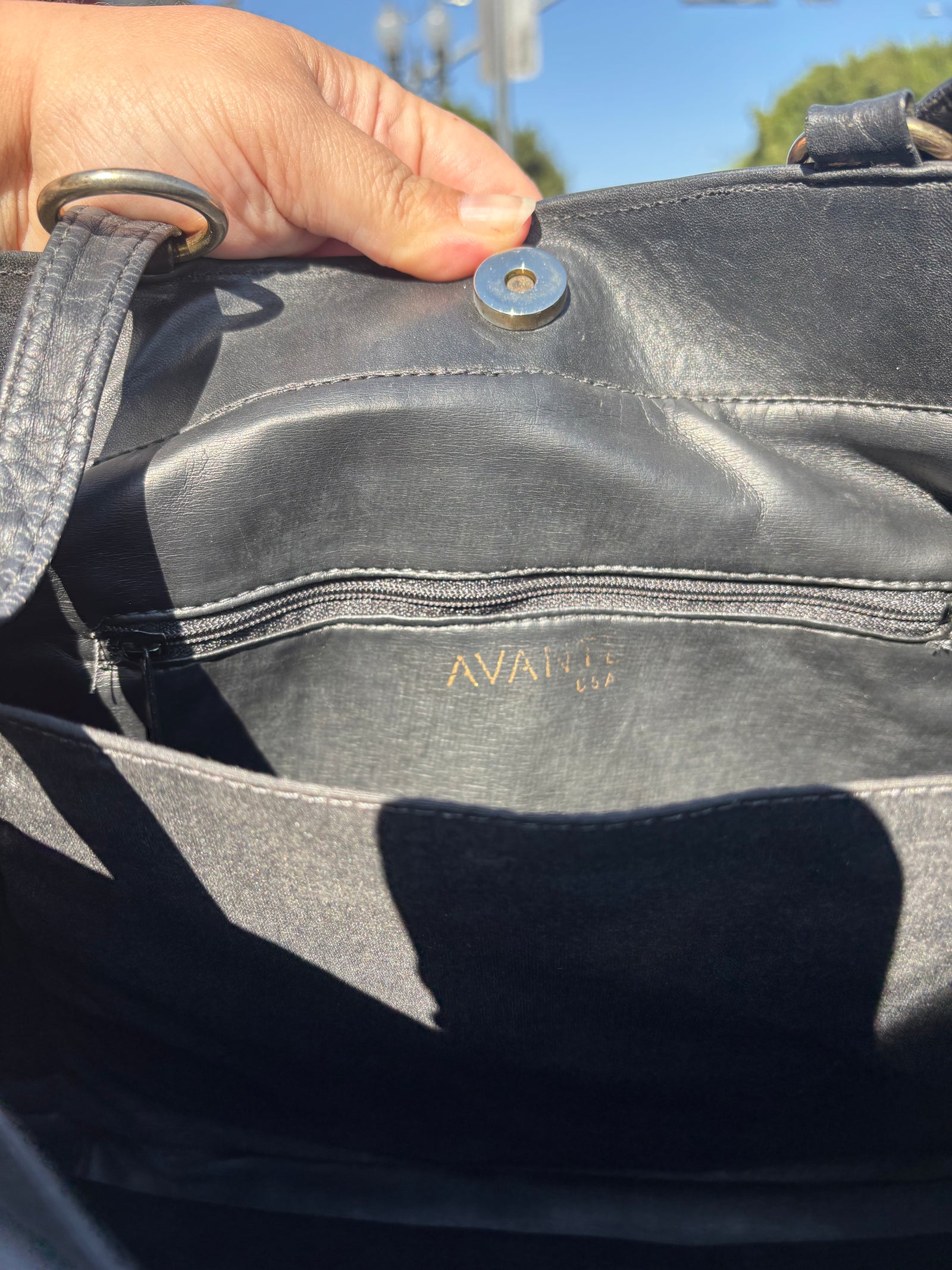 Vintage Studded Cowboy Boot Leather Bag