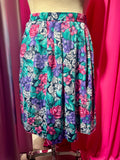 80s Mixed Floral Skirt Set