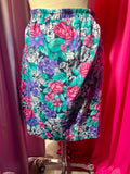 80s Mixed Floral Skirt Set