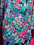 80s Mixed Floral Skirt Set