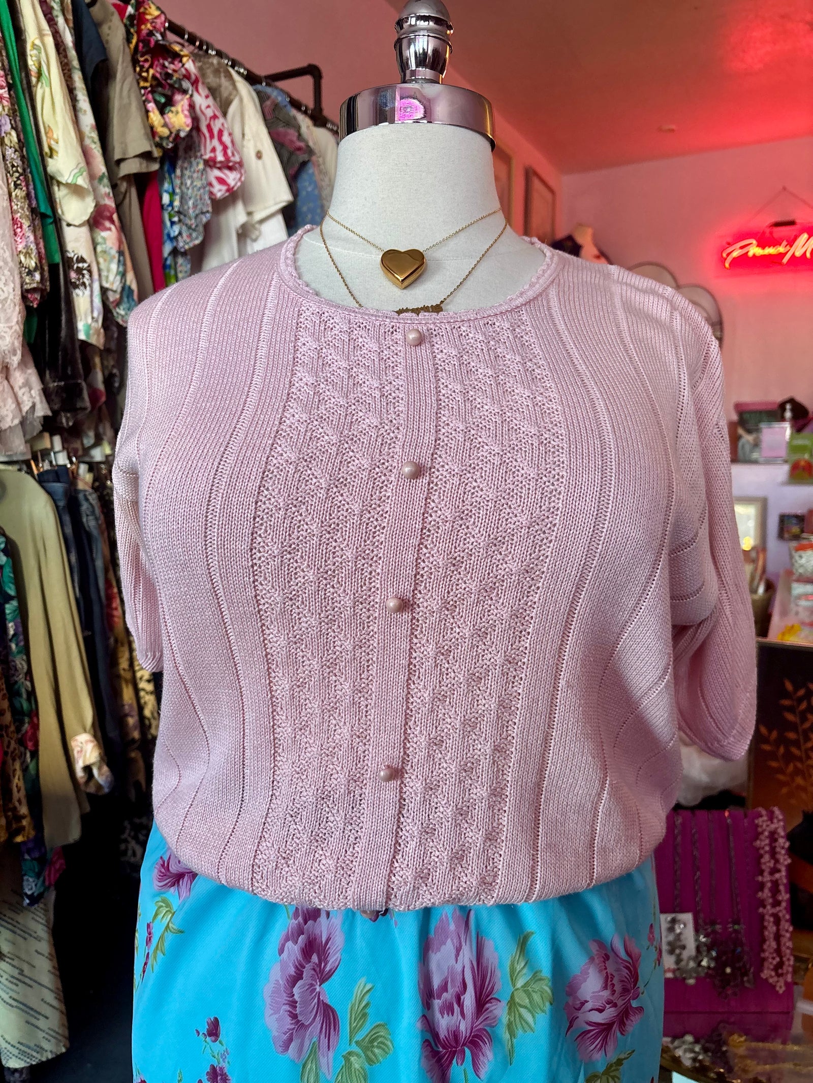 Vintage Short Sleeve Sweater
