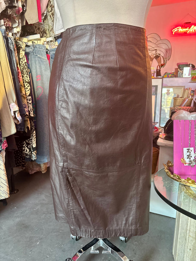 Brown Leather Midi Size 22