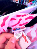 Pink Zebra Button Up Top