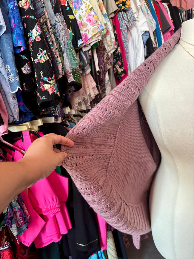 Mauve Purple Cocoon Sweater - 3X (junior's sizing)
