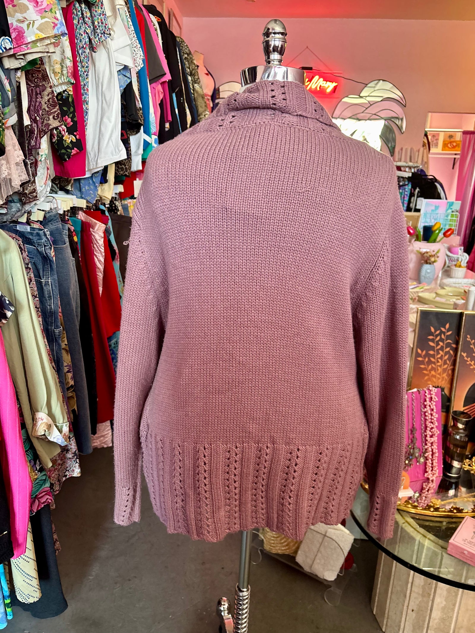 Mauve Purple Cocoon Sweater - 3X (junior's sizing)